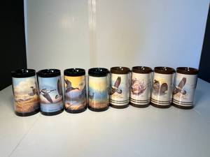 lot 160 image: 8 hunting-themed insulated drinking mugs by ThermoServ - made in USA - never used