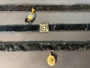 lot 232 image: 7 velveteen choker necklacess