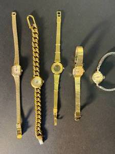 lot 239 image: 5 high-end womens watches  Gruen, Bulova, Seiko, Hamilton, Jules Jurgensen