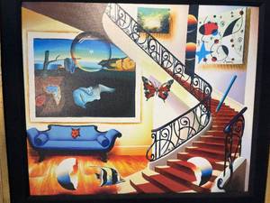 lot 217 image: Timeless Stairway by Ferjo surrealist Giclee print - authenticated