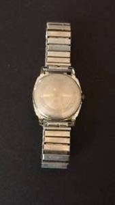 lot 241 image: 3 vintage mens watches  Princeton 17-jewel, Clinton 17-jewel shock resistant & Caravelle water resistant