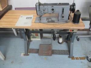 lot 59 image: Adler commercial sewing machine wit...