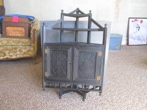 (DL) Vintage Wood Hanging Corner S...
