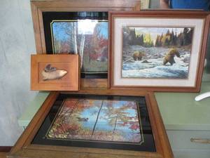 lot 215 image: 3 Prints and Jewelry Box...