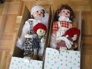 lot 229 image: 2 Dolls- Porcelain Faces...