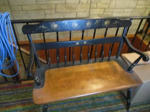 lot 329 image: Early American Bench...