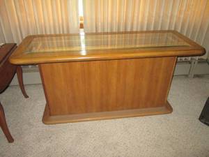 lot 43 image: Behind Sofa Table with Glass Top - ...
