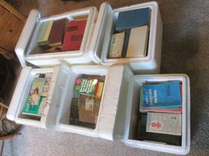 lot 51 image: 5 Foam Coolers Full of Books - A Lo...