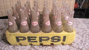lot 802 image: 24 Pack of Vintage Pepsi Bottles...
