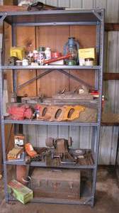 lot 25 image: Vise, Tap and Dye, Hand and Hack saws, plus