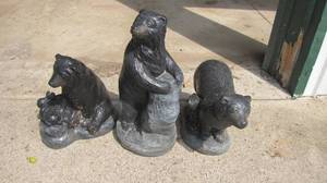 lot 854 image: 3 poly resin bear statues