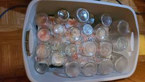 lot 352 image: Canning jars a plenty inside a cove...