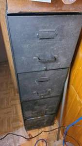 lot 354 image: Standard size Black 4-Drawer file c...