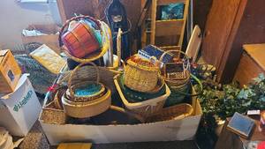 lot 409 image: Massive mountain of Wicker Rattan B...