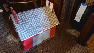 lot 419 image: Wooden doll-house style airport han...