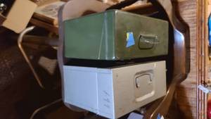 lot 431 image: Set of (2) metal locking file boxes...
