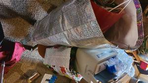 lot 434 image: Huge bag of Christmas wrapping supp...