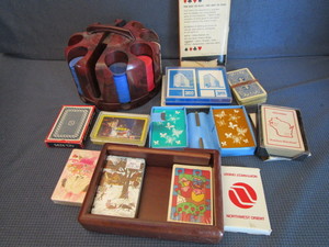 lot 49 image: Playing Cards, Poker Chips