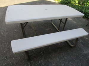 lot 13 image: Lifetime Folding Picnic Table