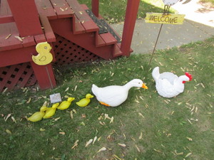lot 116 image: Duck & Rooster Yard Decorations
