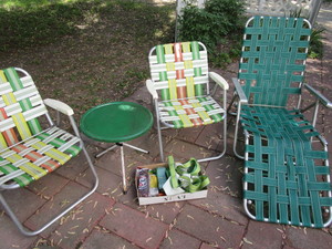 lot 121 image: Vintage Lawn Chairs