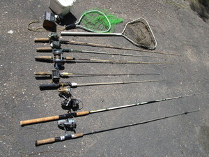 lot 144 image: Fishing Rods, Reels, Nets