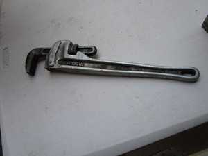 lot 157 image: Ridgid Aluminum 18 Pipe Wrench