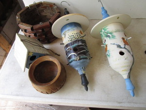 lot 172 image: Bird Feeders, Houses, Planter