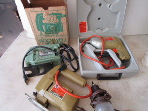 lot 196 image: Rockwell Jig Saw, B&D Drill