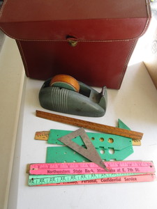 lot 198 image: Tape Dispenser, Rulers