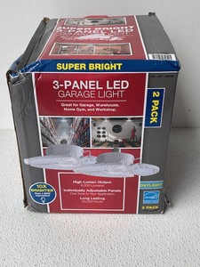 lot 23 image: 3 Panel LED Garage Light
