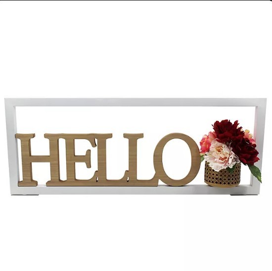 lot 278 image: NEW  Members Mark Pre-Lit Hello Dcor