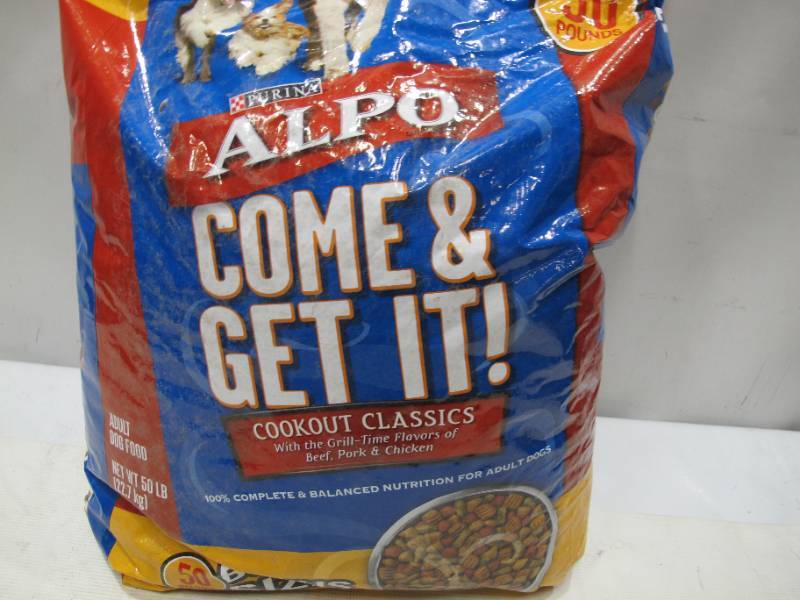 Purina ALPO Come Get It Cookout Classics With The Grill Time Flavors of Beef Pork Chicken Adult Dog Food 50 lbs. Bag Sky Groups On the Cusp of Summer Auction