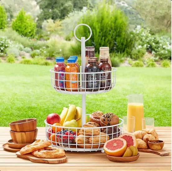 Member's Mark 2-Tier Round Basket Stand (Assorted Colors) - Sam's Club