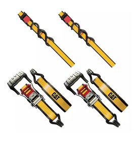 lot 358 image: NEW CAT Ratchet Tie Down and Cam Buckle (4 pc.) Set