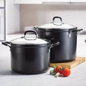 lot 370 image: NEW Tramontina Culinary Collection 4-Piece Nonstick Stock Pot Set - 8 & 12 Quart