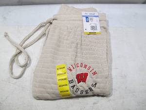 lot 387 image: NEW Wisconsin Badgers NCAA Liv Casual Ladies Repose Pants - Tan - Large