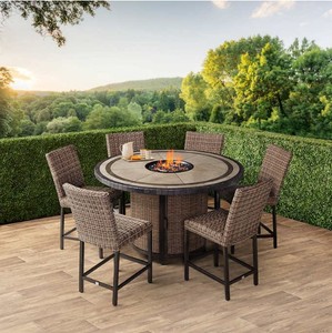 lot 228 image: Anderson 7-Piece Fire High Dining Set - Minor Damage
