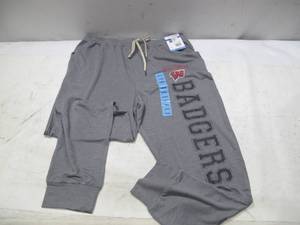 lot 400 image: NEW Liv Casual NCAA Wisconsin Badgers Ladies Cuff Jogger Pants - Gray - XL
