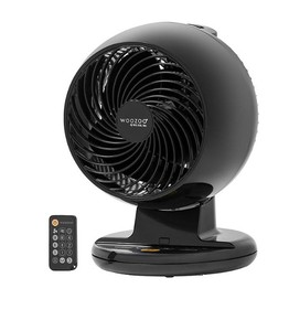 lot 403 image: WOOZOO C18T Remote Controlled Whole Room Oscillating Circulating Fan, Black