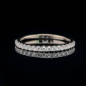 lot 2 image: 0.33 Carat Diamond Slim 12 Eternity Band in 14k White Gold, VS ClarityF-E Color (MATCHES LOT 1) $1,450 Retail VIDEO