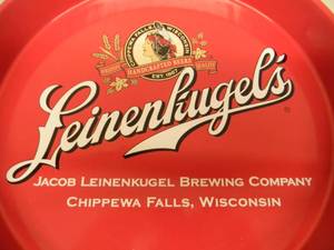 lot 6 image: RARE - VINTAGE LEINENKUGELS METAL BEER TRAY INDIAN MAIDEN CHIPPEWA FALLS WI - NICE - GREAT OLD SCHOOL PIECE - APPROX 13.5 - SEE PICTURES