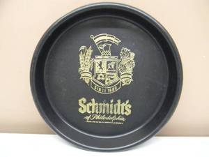 lot 26 image: VINTAGE Schmidts Beer PLASTIC BEER SERVING TRAY - NICE - COOL PIECE - APPROX 13 - SEE PICTURES