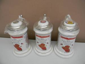 lot 34 image: RARE - VINTAGE 1991 DESERT STORM WISCONSINS SMALL BREWERIES STEINS - LIMITED EDITION OF 250 - STEVENS POINT BREWERY, CHERRYLAND BREWING LTD & LAKEFRONT BREWERY - NICE - GREAT SET - SEE PICTURES