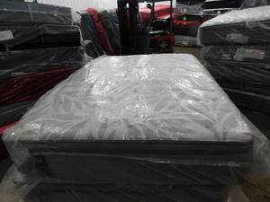 lot 11 image: New - Queen Sealy Posturepedic Plus Satisfied II 14 Medium Mattress Pillow Top