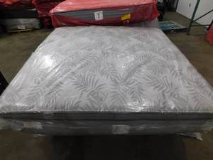 lot 19 image: New - King Sealy Posturepedic Carver 13.5 Plush Mattress Pillow Top