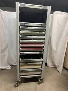 lot 36 image: Metro Starsys Max Mobile Medical Equipment Tools Supply Storage Cabinet With Multiple Drawers