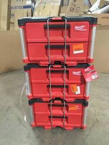 Milwaukee PACKOUT 22 in. Connect Rolling System Tool Box Customer Returns See Pictures