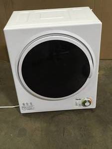 Panda 1.50 cu. ft. White and Black Electric Compact Portable Laundry Dryer Customer Returns See Pictures