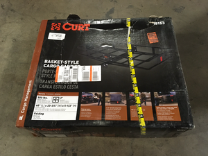 CURT 500 lb. Capacity 60 in. x 24 in. Black Steel Basket Hitch Cargo Carrier (Folding 2 in. Shank)  Customer Returns See Pictures